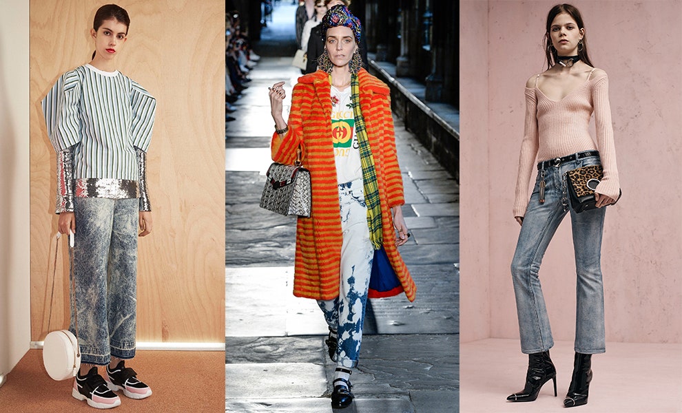 Модные тенденции 2018 джинсываренки  фото