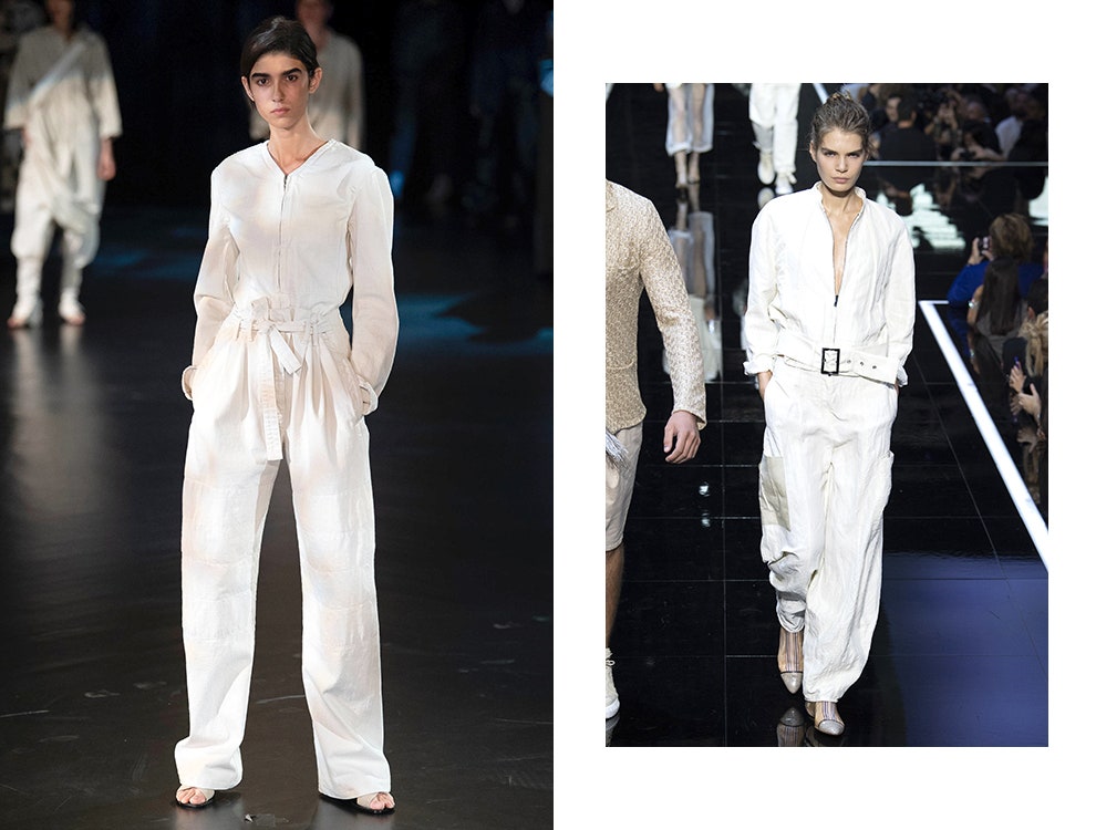 Модные тенденции 2019  белый комбинезон фото тренда весны