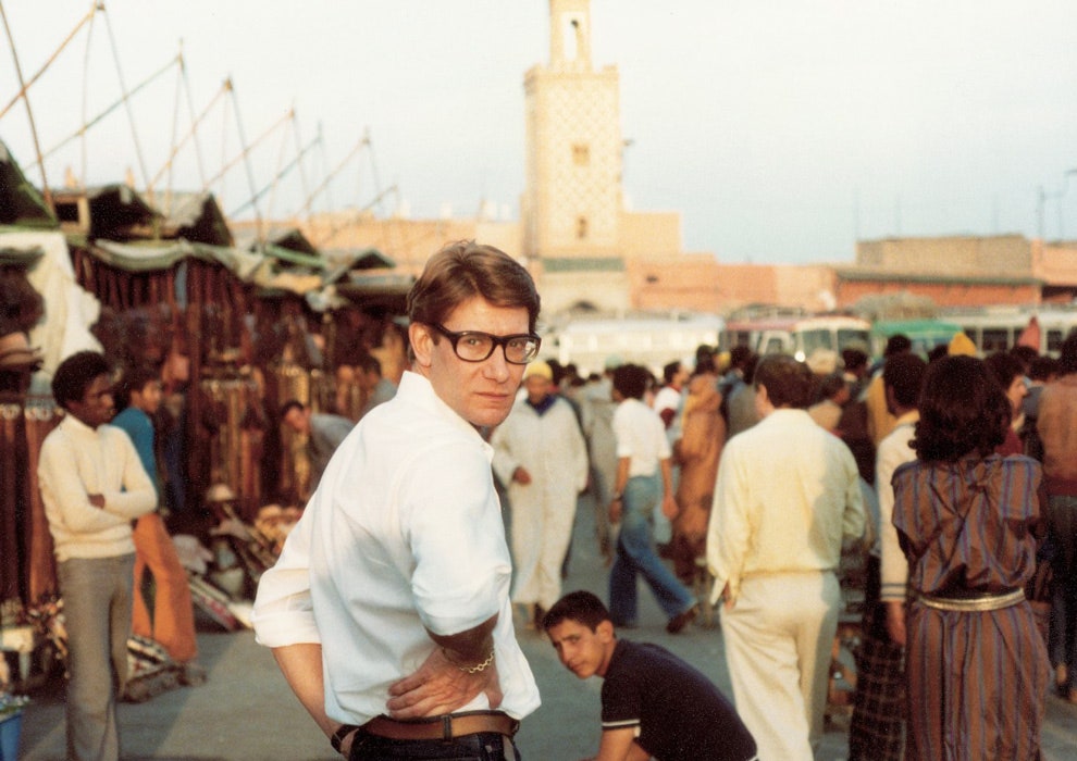 Ив СенЛоран фото дизайнера в Марокко во время отдыха