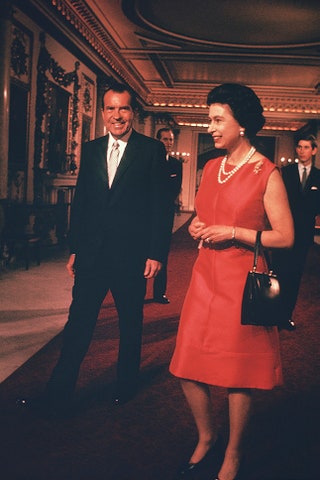 Королева Елизавета II и Ричард Никсон 1969.
