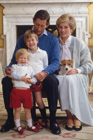 Принц Гарри принц Уильям принц Чарльз и принцесса Диана 1986.