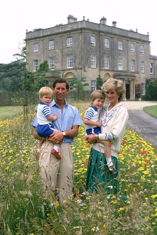 Принц Чарльз принц Гарри принцесса Диана и принц Уильям 1986.