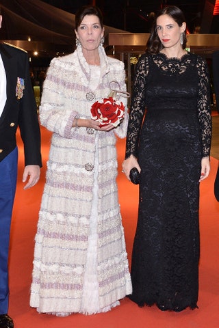 Принцесса Каролина в Chanel Couture и Татьяна СантоДоминго 2014.