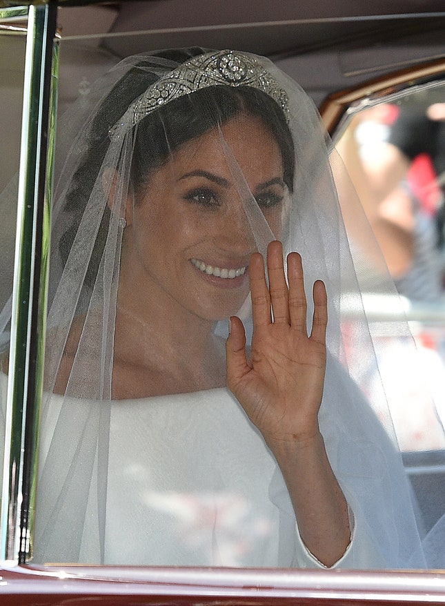 Образ Меган Маркл на свадьбе с принцем Гарри макияж укладка свадебный наряд