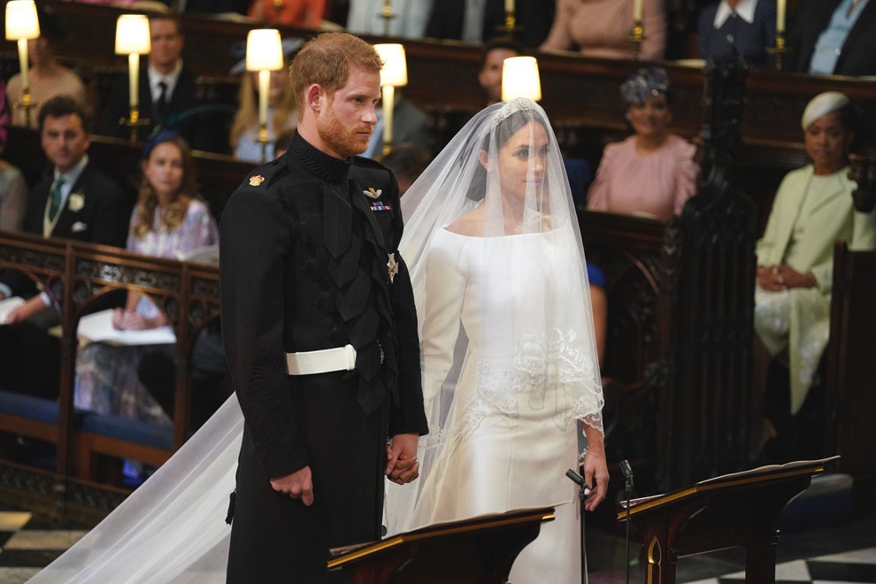 Образ Меган Маркл на свадьбе с принцем Гарри макияж укладка свадебный наряд