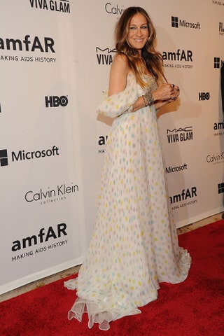 В Schiaparelli на amfAR в НьюЙорке 2014.