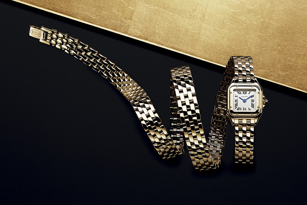 Часы Panthère de Cartier с браслетом из золота на два или на три оборота