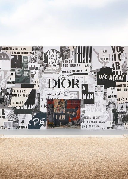 Декорации Александра де Бетака для Dior революционный коллаж в павильоне в саду Музея Родена