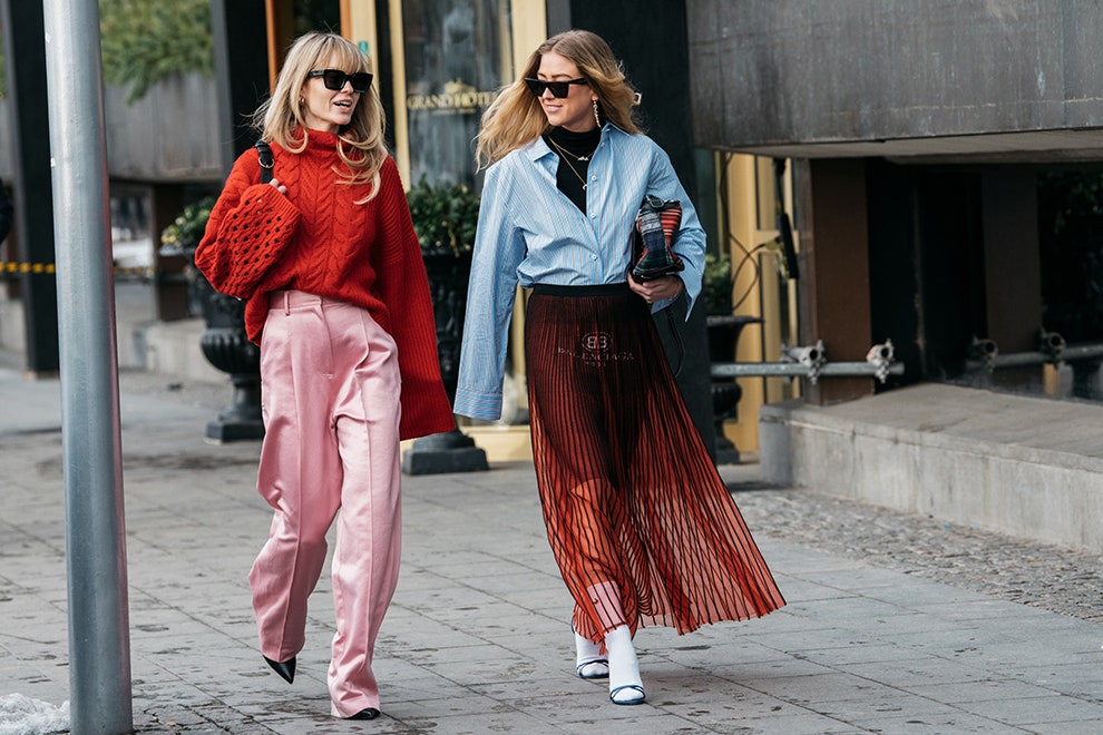 Уличная мода в Стокгольме стритстайл фото с Недели моды