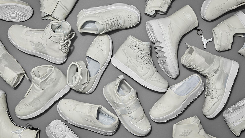 Nike The 1 Reimagined красивые белые кроссовки на основе моделей Nike Air Force 1 и Air Jordan 1