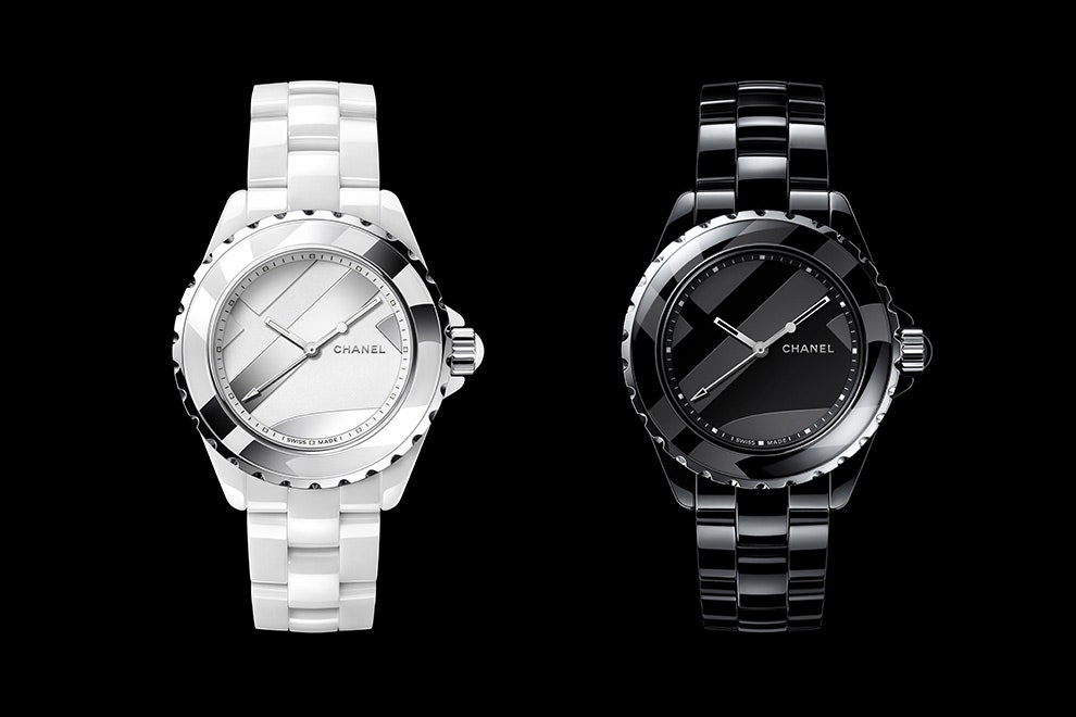 Chanel J12 Untitled часы с керамическим маркетри на циферблате и корпусе