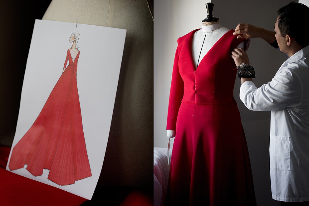 Как создавалось платье Dior Мерил Стрип для «Оскара» 2018 фото из ателье модного Дома