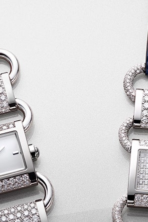 Ювелирные часы Hermès Klikti с циферблатом и частью браслета инкрустированными бриллиантами