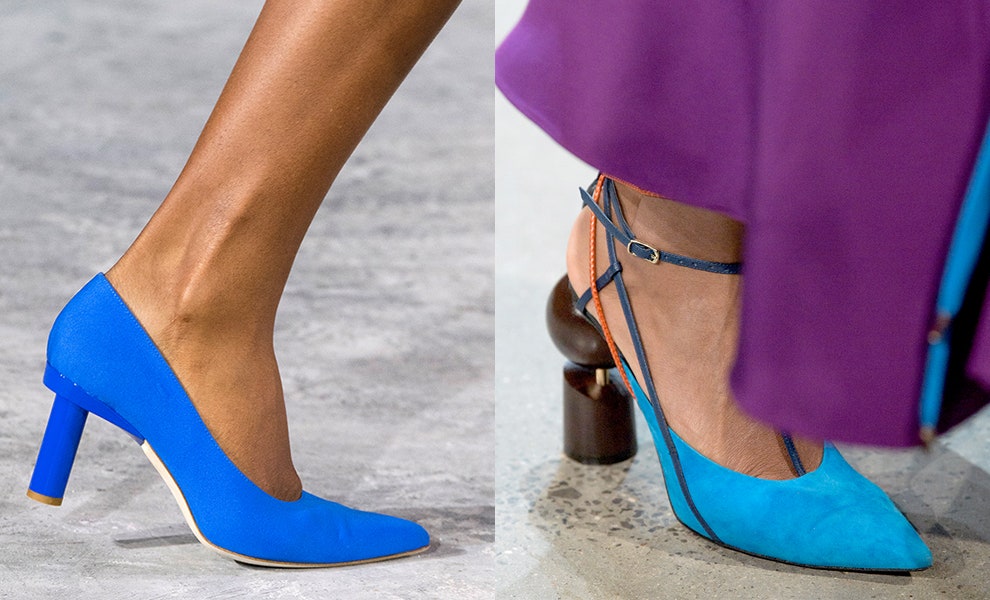 Модная обувь неоновых цветов на показах дизайнеров в рамках Недели моды в НьюЙорке