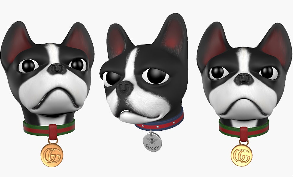 Gucci выпустили анимоджи прототипами собак стали бостонтерьеры Алессандро Микеле