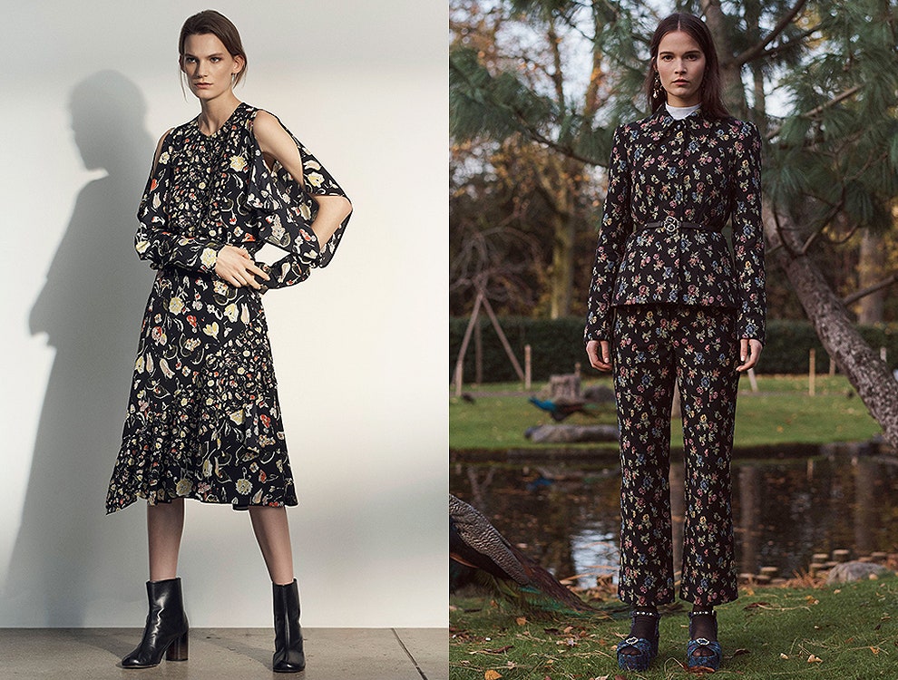 Модные тенденции фото образов с цветочном принтом для осени 2018