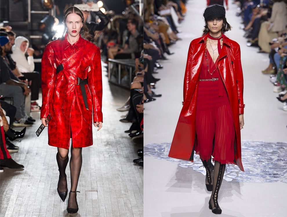 Модные пальто фото моделей красного кожаного пальто — мастхэва сезона