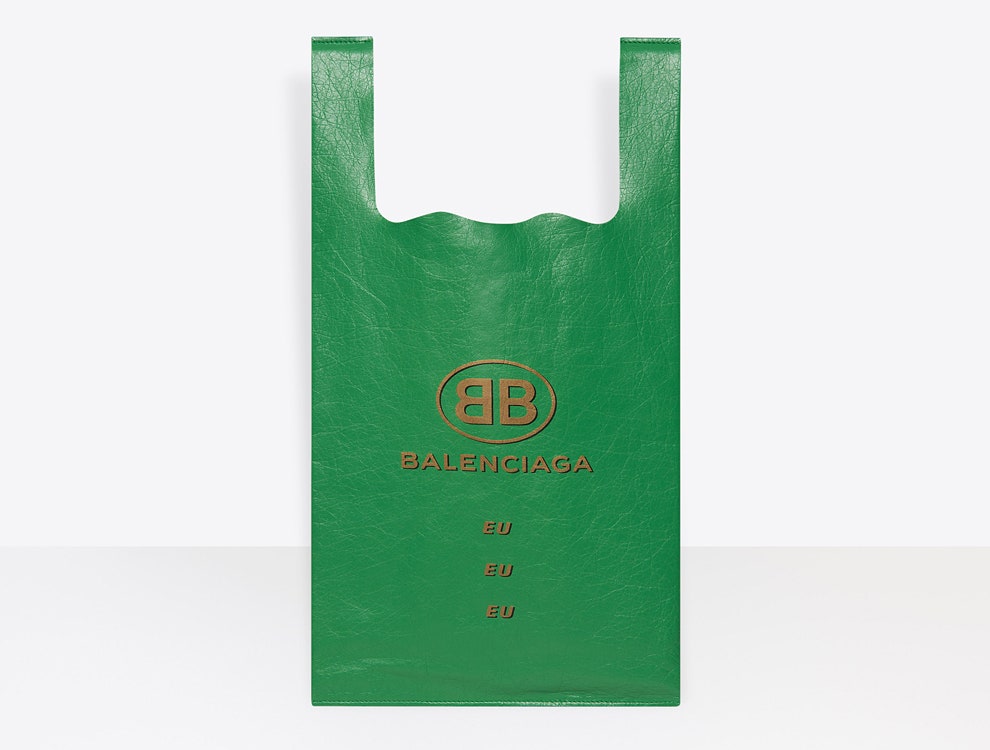 Сумки Balenciaga капсульная коллекция Supermarket Shoppers из трех сумокпакетов с логотипом