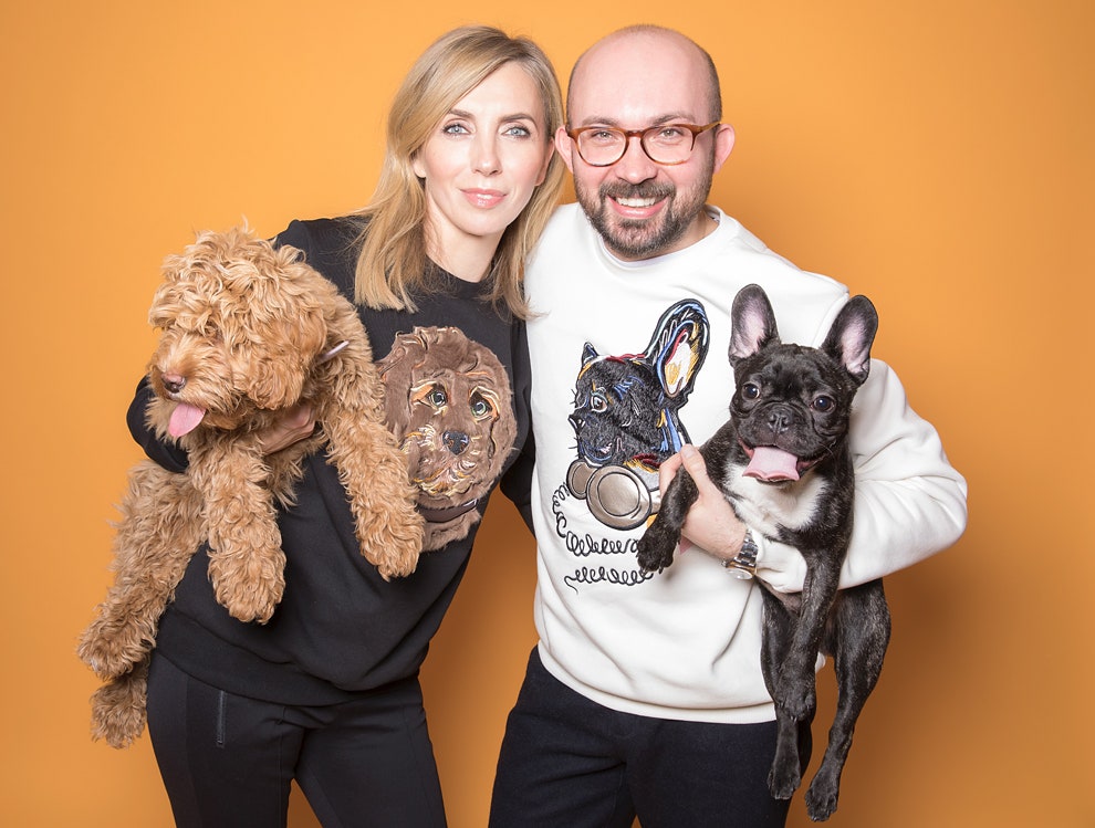 Фото звезд и их собак на новых свитшотах от Katya Dobryakova
