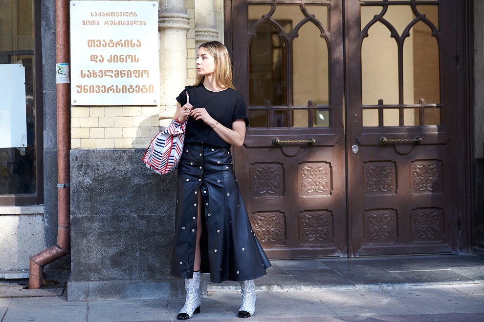 Уличный стиль фото с MercedesBenz Fashion Week в Тбилиси