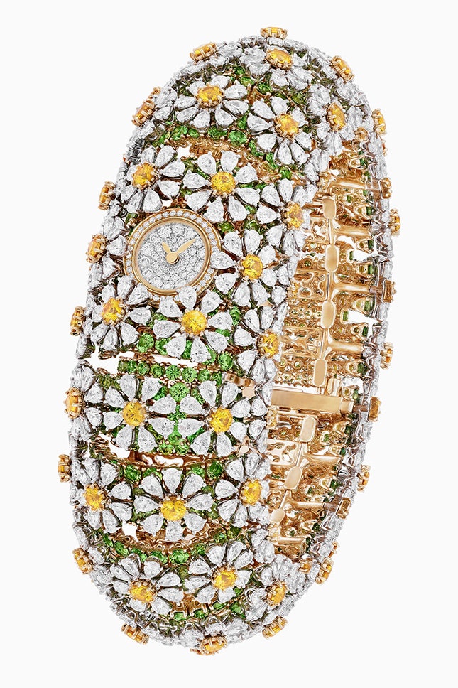 Ювелирные часы Van Cleef  Arpels из коллекции Le Jardin фото драгоценностей