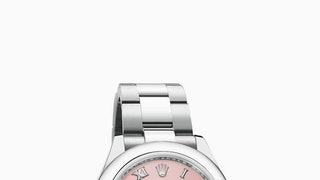 Женские часы Rolex LadyDatejust 28 модель из стали с циферблатом из розовой эмали
