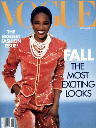 Наоми Кэмпбелл на обложке Vogue US в сентябре 1989 года.