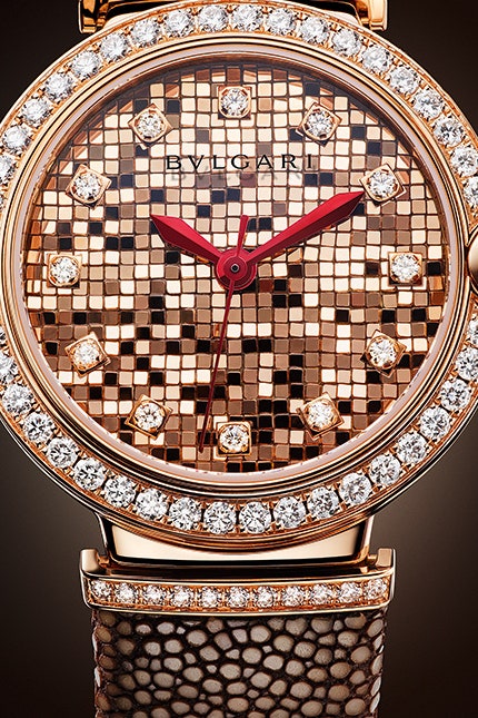 Bvlgari Lvcea Mosaïque коллекционные часы с мозаикой на циферблате