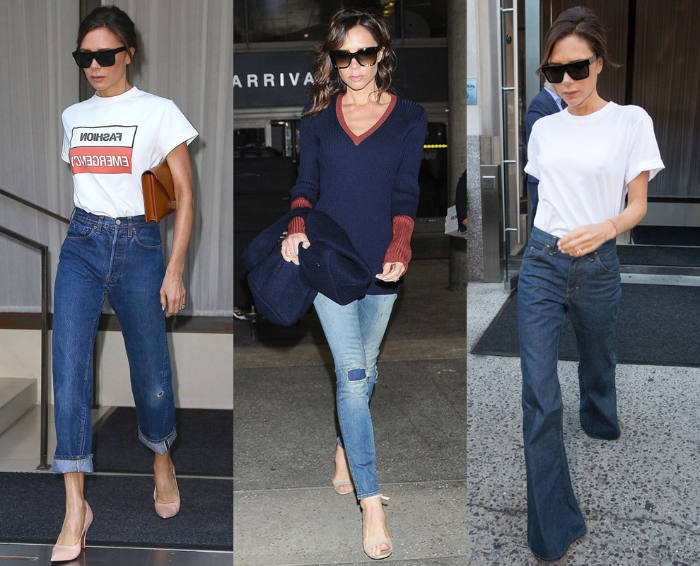 Виктория Бекхэм 20 моделей модных джинсов в гардеробе звезды