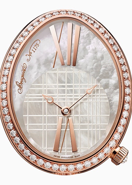 Часы Breguet из коллекции Reine de Naples с перламутровой мозаикой на циферблате
