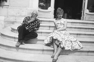Пабло Пикассо и Брижит Бардо 1950е.
