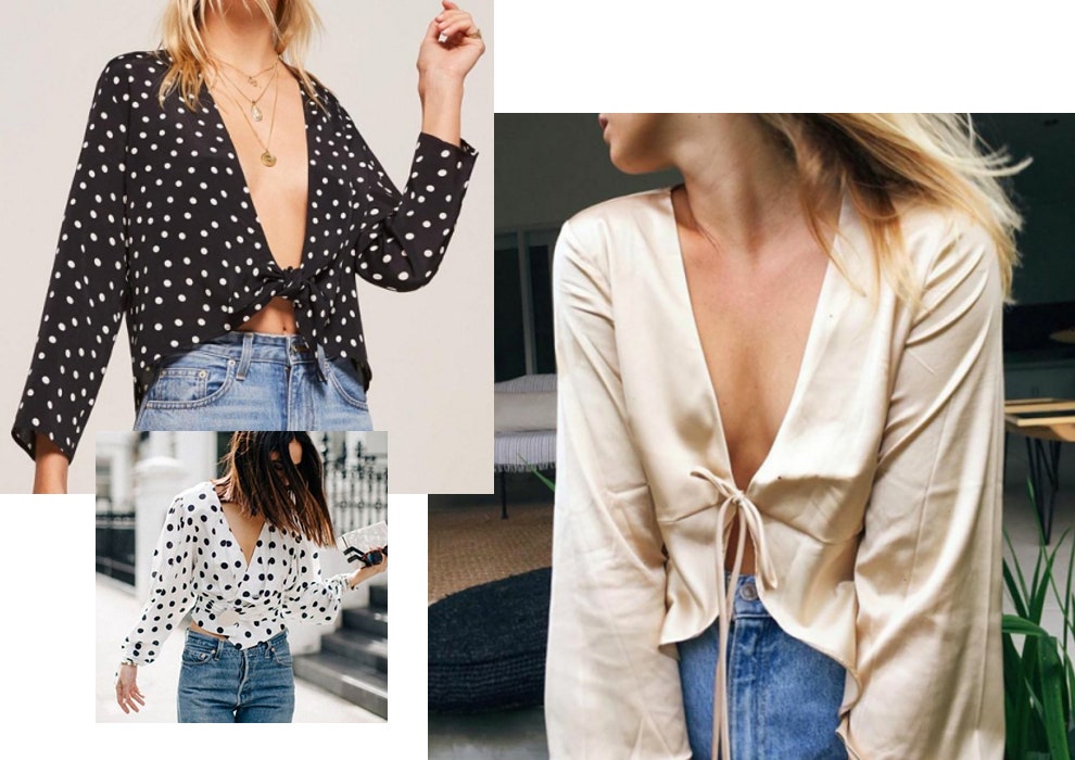 Модная тенденция в 2017  блузка с глубоким декольте