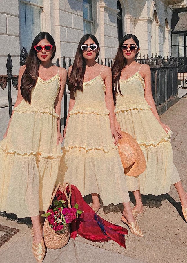 Модницы сестрытройняшки из Лондона фото из инстаграма thetripletsss