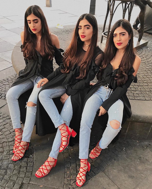 Модницы сестрытройняшки из Лондона фото из инстаграма thetripletsss