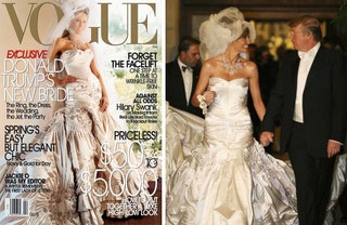 Vogue US февраль 2005. Свадьба Дональда и Мелании Трамп 22 февраля 2005 года | Getty Images .
