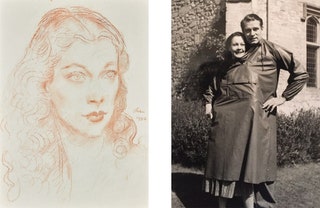 Огастес Джон «Портрет Вивьен Ли» 1942. Вивьен Ли и Лоренс Оливье в аббатстве Notley.