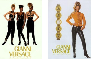 Versace Сouture осеньзима 1992 фотограф Ирвин Пенн. Versace 1990 фотограф Ричард Аведон.