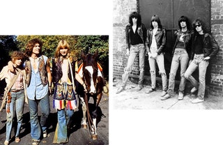 Хиппи 1967 группа The Ramones 1977.