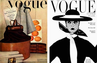 Vogue октябрь 1943 Vogue апрель 1950.