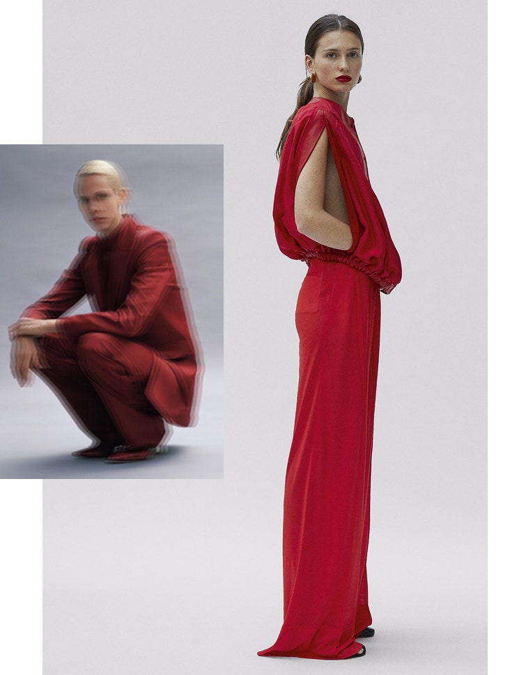 Модная тенденция осени 2017  красный цвет в сочетании с красным