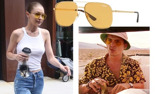 Джиджи Хадид в очках Vogue Eyewear. Солнцезащитные очки Vogue 140 sunglasshut.com. Кадр из фильма «Страх и ненависть в...