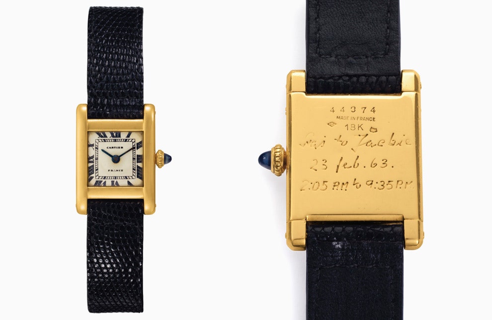 Часы Джеки Кеннеди Cartier Tank из 18каратного золота выставят на аукционе Christie's | Vogue