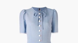 Модные наряды голубого цвета вдохновленные образами Мелании Трамп и Брижит Макрон