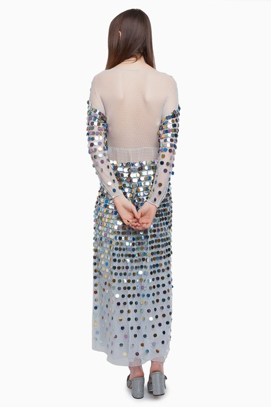 Платье Alexa Chung с пайетками наряд для летних вечеринок из прозрачной ткани