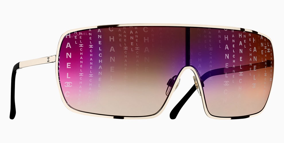Футуристические очкимаски Chantl с голографическим эффектом модный аксессуар лета 2017
