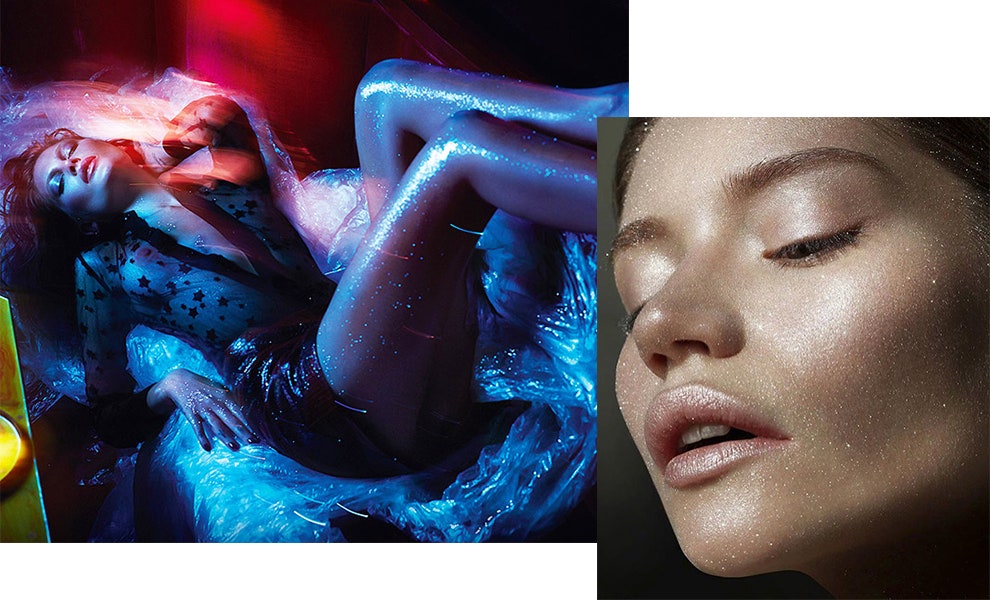 Сияющий макияж с глиттером для юбилея Shop  Bar Denis Simachёv | Vogue