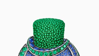 Часы Luna de Grisogono с бриллиантами самоцветами и эмалевым циферблатом | Vogue