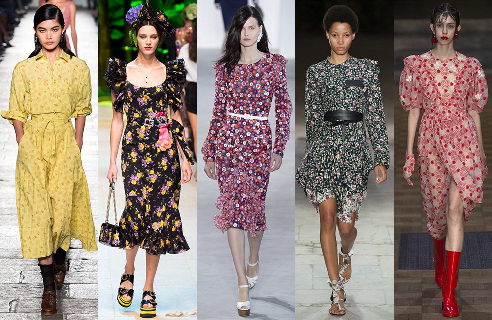 Платья в мелкий цветочек: актуальные модели от Zara, Isabel Marant, Akiko Akoki, Ganni