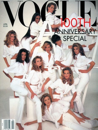 Vogue US апрель 1992 фотограф Патрик Демаршелье.