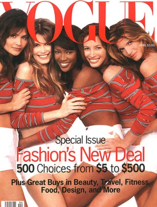 Vogue US апрель 1993 фотограф Херб Ритц.